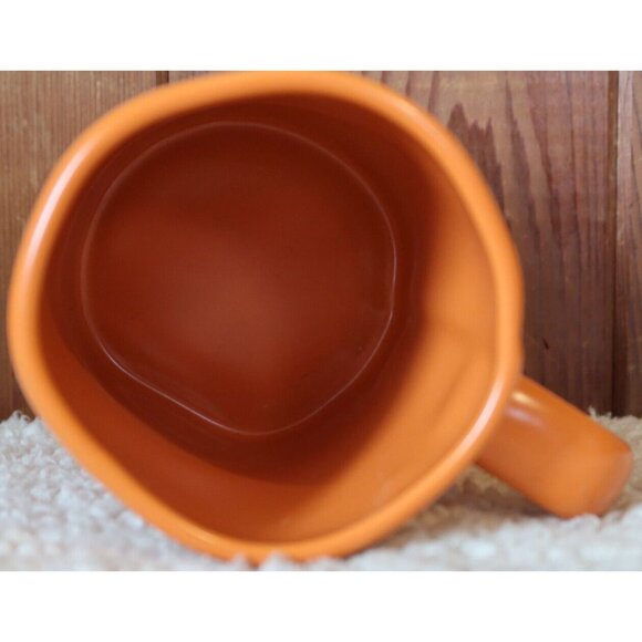 RAE DUNN Artisan Collection By Magenta HAY RIDES Orange Farmhouse Tea Coffee Mug - Picture 3 of 5